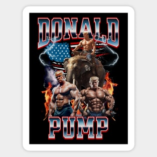 Donald Pump Trump Gym Pump Cover Sticker